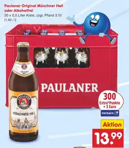 Netto Marken-Discount Paulaner original münchner hell oder alkoholfrei Angebot