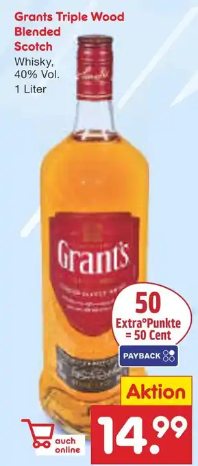 Netto Marken-Discount Grant's triple wood blended scotch Angebot