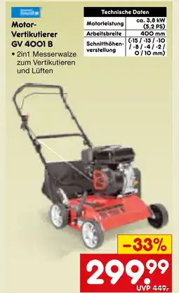Netto Marken-Discount Motor-vertikutierer gv 4001 b Angebot