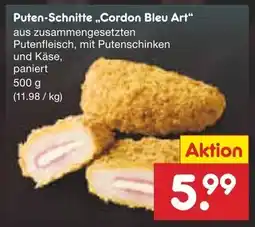 Netto Marken-Discount Puten-schnitte „cordon bleu art“ Angebot