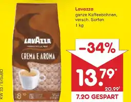 Netto Marken-Discount Lavazza ganze kaffeebohnen Angebot
