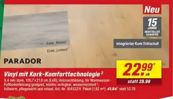 toom Baumarkt PARADOR Vinyl mit Kork-Komforttechnologie Angebot