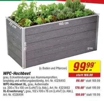 toom Baumarkt WPC-Hochbeet Angebot