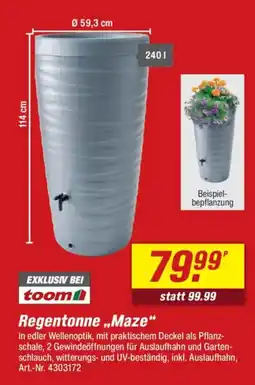toom Baumarkt Regentonne ,,Maze" Angebot