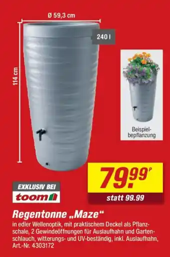 toom Baumarkt Regentonne ,,Maze" Angebot