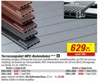 toom Baumarkt Terrassenpaket WPC-Bodendielen Angebot