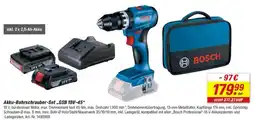 toom Baumarkt BOSCH Akku-Bohrschrauber-Set,,GSB 18V-45" Angebot