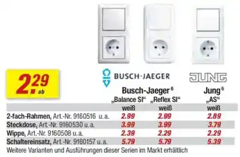 toom Baumarkt BUSCH-JAEGER / JUNG 2-fach-Rahmen Angebot