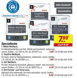 toom Baumarkt toom Speziallacke 1. Möbel-Weiẞlack, Angebot