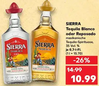 Kaufland SIERRA Tequila Blanco oder Reposado Angebot