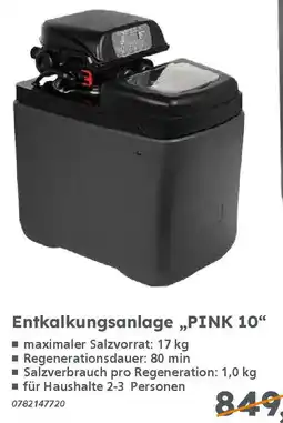 Globus Baumarkt Entkalkungsanlage „PINK 10" Angebot