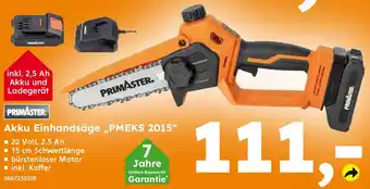 Globus Baumarkt PRIMASTER Akku Einhandsäge „PMEKS 2015" Angebot