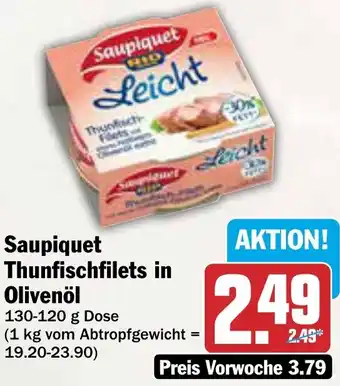 AEZ Saupiquet Thunfischfilets in Olivenöl Angebot