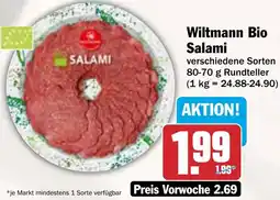 AEZ Wiltmann Bio Salami Angebot
