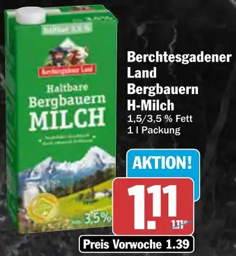 AEZ Berchtesgadener Land Bergbauern H-Milch Angebot