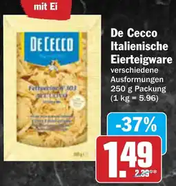 AEZ De Cecco Italienische Eierteigware Angebot