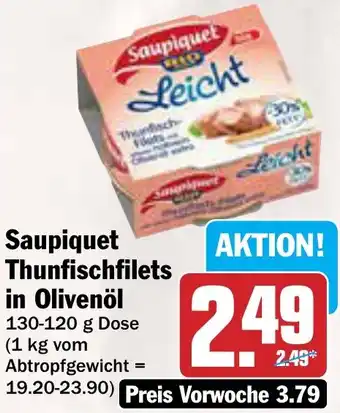 AEZ Saupiquet Thunfischfilets in Olivenöl Angebot