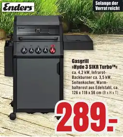 B1 Discount Baumarkt Enders Gasgrill Hyde 3 SIKR Turbo Angebot