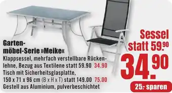 B1 Discount Baumarkt Gartenmöbel-Serie Meike Angebot