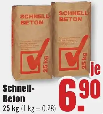 B1 Discount Baumarkt Schnell Beton Angebot