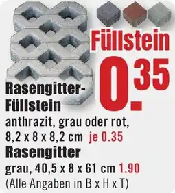 B1 Discount Baumarkt Rasengitter Füllstein Angebot