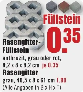 B1 Discount Baumarkt Rasengitter Füllstein Angebot