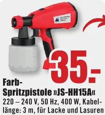 B1 Discount Baumarkt Farb Spritzpistole JS-HH15A Angebot