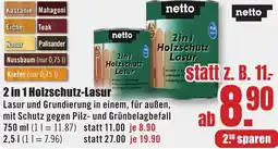 B1 Discount Baumarkt 2 in 1 Holzschutz-Lasur Angebot