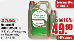 B1 Discount Baumarkt Castrol Motorenöl EDGE 5W-30 LL Angebot