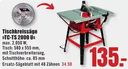 B1 Discount Baumarkt Tischkreissäge TC-TS 2000 U Angebot