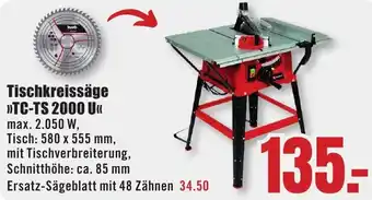 B1 Discount Baumarkt Tischkreissäge TC-TS 2000 U Angebot