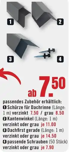B1 Discount Baumarkt Schürze für Dachrinne Angebot