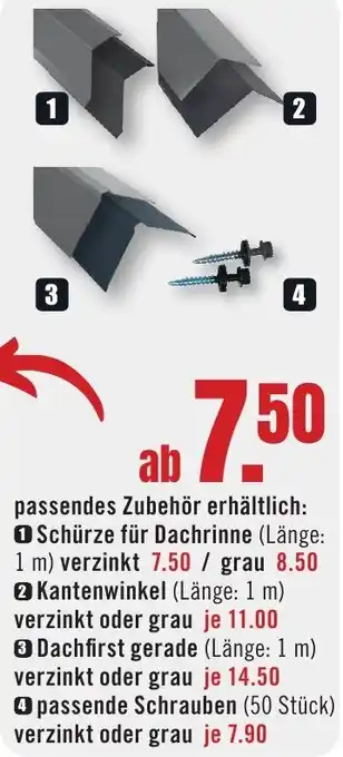 B1 Discount Baumarkt Schürze für Dachrinne Angebot