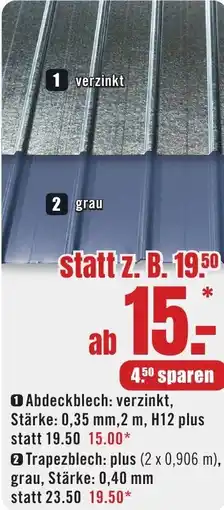 B1 Discount Baumarkt Abdeckblech Angebot