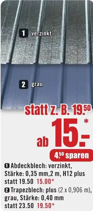 B1 Discount Baumarkt Abdeckblech Angebot