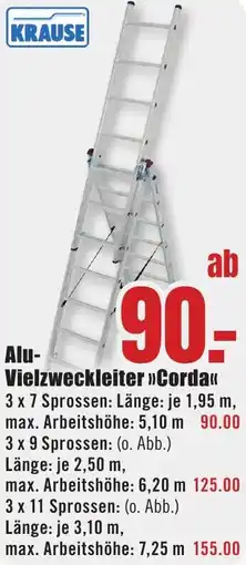 B1 Discount Baumarkt KRAUSE Vielzweckleiter Corda Angebot