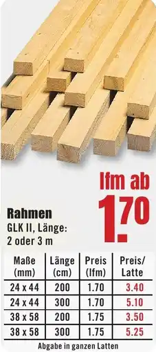 B1 Discount Baumarkt Rahmen Angebot