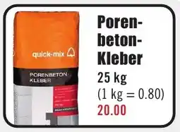 B1 Discount Baumarkt quick-mix Porenbeton Kleber Angebot