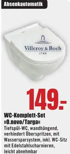 B1 Discount Baumarkt Villeroy & Boch WC-Komplett-Set 0.novo/Targa Angebot