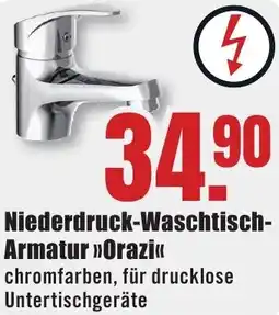 B1 Discount Baumarkt Niederdruck-Waschtisch Armatur Orazi Angebot