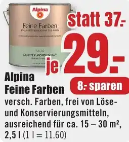 B1 Discount Baumarkt Alpina Feine Farben Angebot