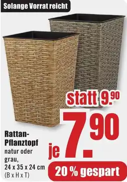 B1 Discount Baumarkt Rattan Pflanztopf Angebot