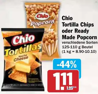 AEZ Chio Tortilla Chips oder Ready Made Popcorn Angebot