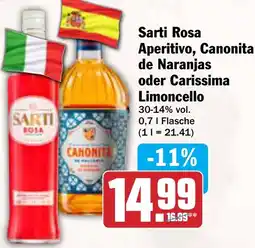 AEZ Sarti Rosa Aperitivo, Canonita de Naranjas oder Carissima Limoncello Angebot