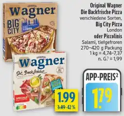 diska Original Wagner Die Backfrische Pizza, Big City Pizza oder Piccolinis Angebot