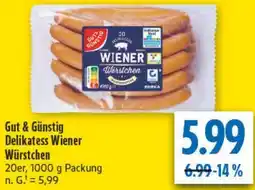 diska Gut & Günstig Delikatess Wiener Würstchen Angebot