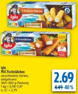diska iglo MSC Fischstäbchen Angebot