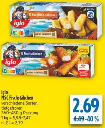 diska iglo MSC Fischstäbchen Angebot