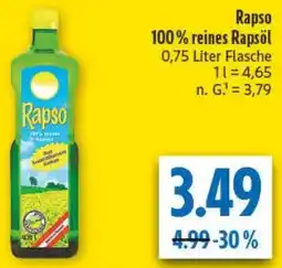diska Rapso 100% reines Rapsöl Angebot
