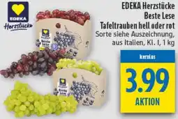diska EDEKA Herzstücke Beste Lese Tafeltrauben hell oder rot Angebot
